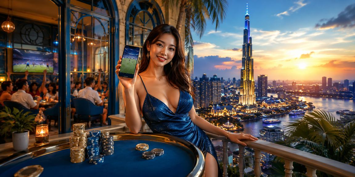 Người dùng TP.HCM xem kèo thể thao trực tuyến trên điện thoại tại quán cà phê